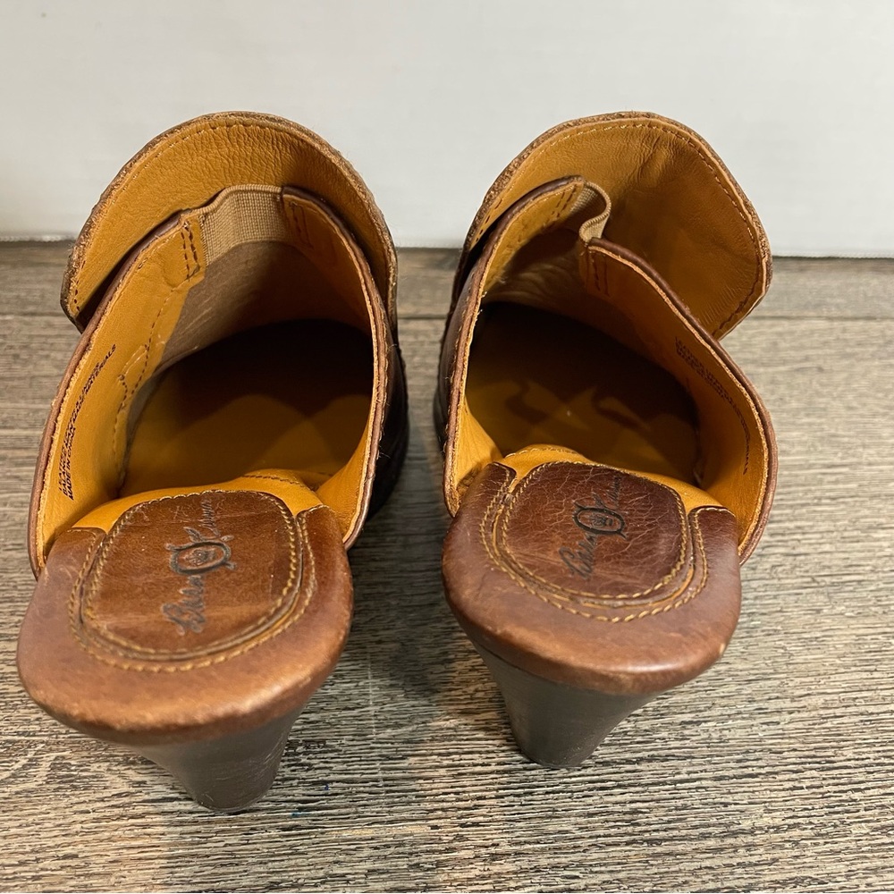 Born Brown Leather Mule Clogs - Picture 5 of 14